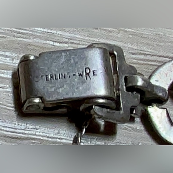 Vintage Designer WE Richards Sterling Silver Moonstone & Blue Topaz Bracelet - Picture 5 of 5